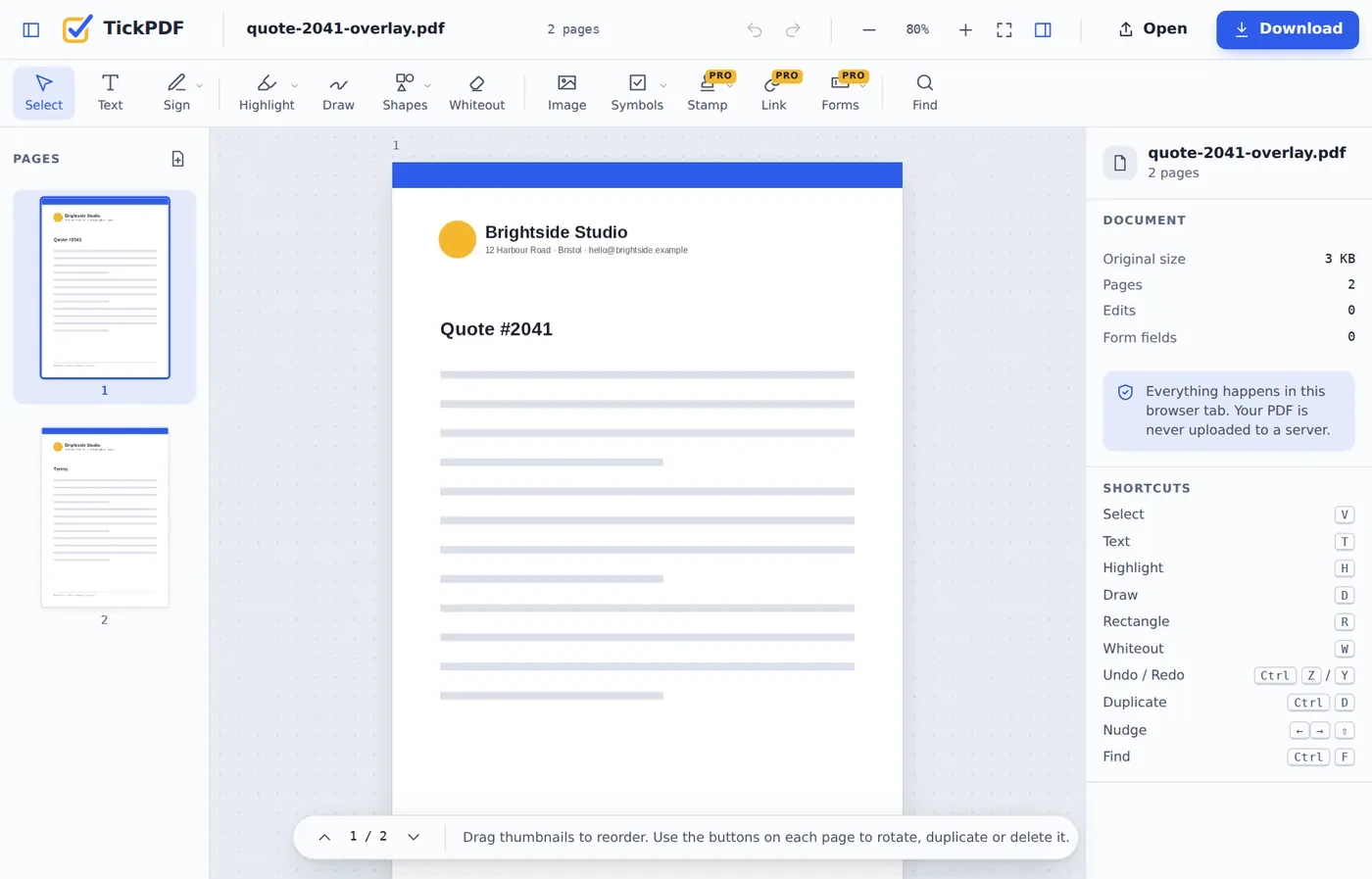 Letterhead on every page after you overlay PDF files