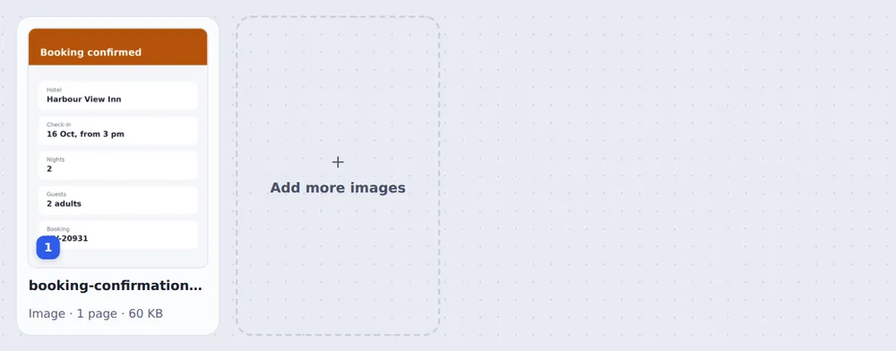 A BMP screenshot ready to convert BMP to PDF