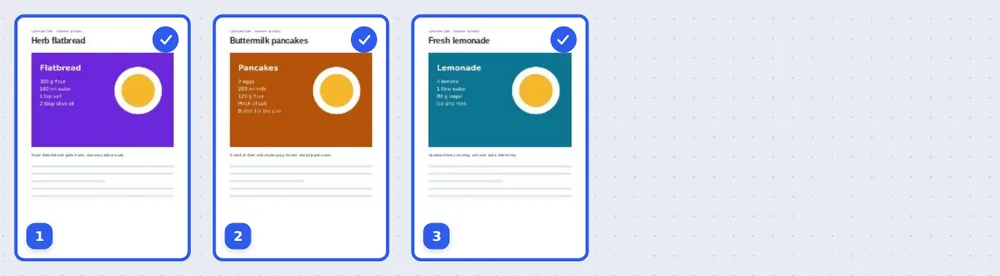 A cafe menu with food photos, ready to extract images from PDF